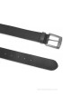 Levi's Men Black Genuine Leather, Metal Belt(Black)